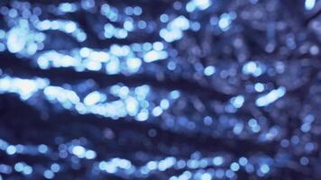 blå bokeh kamera lins fläck bakgrund med mjuk ljus partiklar och defocused glöd video