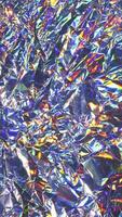 Trendy Holographic Foil Texture with Crumple Pattern in Smooth Stop Motion video