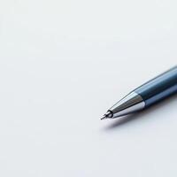 Writing instrument ready for use on blank surface photo