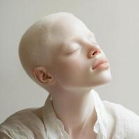 Portrait of a person with a serene expression photo