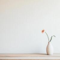 Simple elegance of a single flower in a vase photo