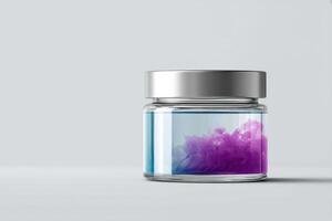 Colorful aquarium dyes in isolated mockup with ample copy space for creative use photo