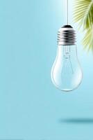 Light bulb palms showcase cheerful and unique bulb design against a sunny background for creative inspiration photo