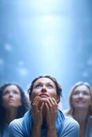 Faces filled with hope against a dazzling backdrop inspired by the parting of the Red Sea photo