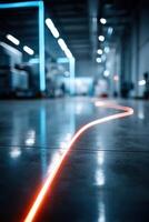 Vibrant motion sensor production facility showcasing innovative technology and advertising spaces photo