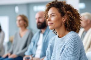 Supportive workshop for individuals facing panic attacks fostering awareness and community connection photo