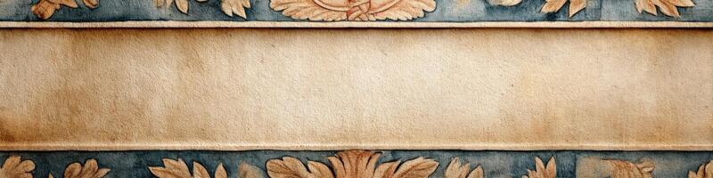 Imaginative antique tapestry with rich colors and open space for text placement photo