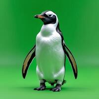 Magnificent Chinstrap Penguin on Green Screen photo