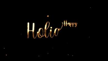 Happy Holiday animated gold text greetings, white and black text with particle. Ideal for festive season videos, social media posts, email campaigns, and greeting cards. video