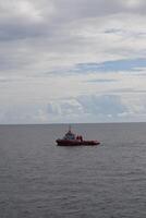 A boat in the ocean photo