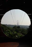 A circular mirror photo
