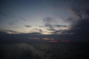 Sunset on the ocean photo
