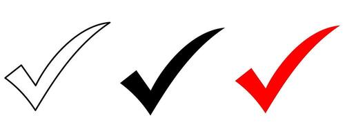 Check Tick Mark Icon set vector