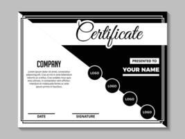 Modern Certificate Template Design vector