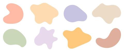 Pastel Organic Blob Shapes Collection. Soft Abstract Minimalist Elements for Modern Design and Backgrounds vector
