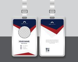 Stylish ID card design mockup vector