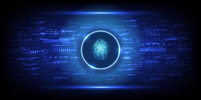 Digital fingerprint technology background vector