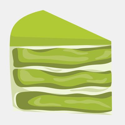 Layered Soft Matcha Cake with Creamy Texture and Elegant Slice Style