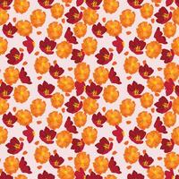 Seamless Summer Floral Pattern with Red Peonies for Fabric and Wallpaper vector