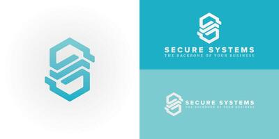 The modern hexagon logo, which forms the initials SS within a contemporary hexagon, symbolizes secure and seamless networking solutions with dynamic connectivity. vector