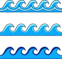 Ocean Waves pattern vector