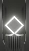3d abstract black lights portrait background theme with modern podium studio, amazing for display and promotoin products photo