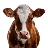 The Realistic Image of A Cow in Straght Angle png