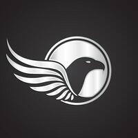 Eagle logo with wings illustration vector