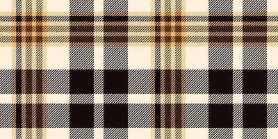 A seamless tartan plaid pattern in rich brown and beige hues with black accents. Featuring a classic woven texture, this design is suitable for textiles, digital projects vector