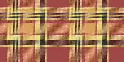 Seamless Red, Yellow, and Black Plaid Pattern in Classic Checkered Design for Textiles and Seasonal Backgrounds vector