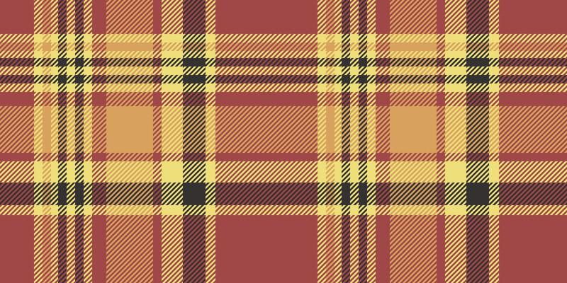 Seamless Red, Yellow, and Black Plaid Pattern in Classic Checkered Design for Textiles and Seasonal Backgrounds