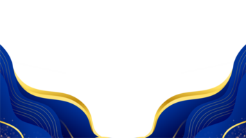Elegant minimalist background frame design in blue color png