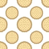Cookies seamless pattern, biscuits seamless pattern on a white background. Abstract and simple pattern vector