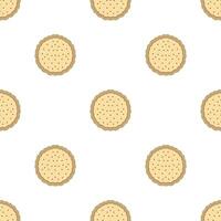 Cookies seamless pattern, biscuits seamless pattern on a white background. Abstract and minimalist pattern vector
