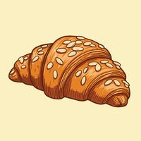 Croissant logo design vector