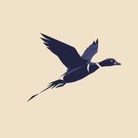 A bird flying in the air logo design on a beige background vector