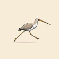 Logo design of a brown and white stork vector