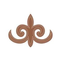 Traditional Kyrgyz Ornament Ethnic Nomadic Swirl Motif for Crafts and Cultural Design vector