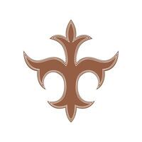 Traditional ethnic ornament symbol in style. Inspired by Kyrgyz nomadic culture. Perfect for folk design, logos, and decoration. vector
