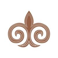 ethnic ornament inspired by traditional Kyrgyz nomadic culture. Swirl decorative motif with symmetrical design. Ideal for folk decor and branding. vector