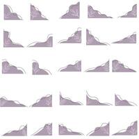 Aesthetic Floral Abstract Corner Shapes Decorative Set vector