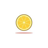 Illustration of a lemon slice vector