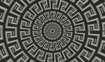Abstract circle greek mandala ethnic pattern. round vintage art. vector