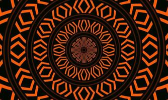 Abstract circle greek mandala ethnic pattern. dark brown artistic pattern. vector