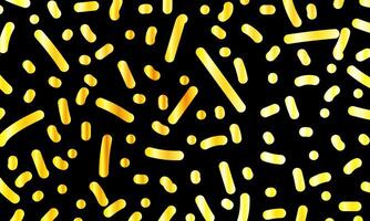 Abstract gold doodle line pattern on black background. modern luxury shape background. vector