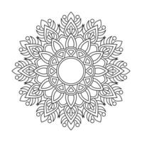 Celestial Labyrinth Circles Mandala Coloring Book Page vector