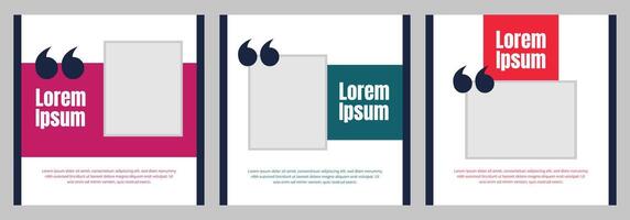 Business social media post banner template. Set of Editable square banner template design. Modern engaging banner with abstract circle elements. Square carousel vector