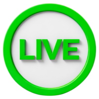 A green LIVE icon is displayed within a green circle. png