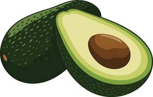 avocado printing design background illustration premium vector