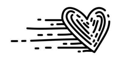 Love of symbol. black heart of icon design isolated on white background vector